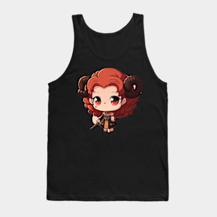 Adorable Aries: Chibi Character Zodiac Collection Tank Top